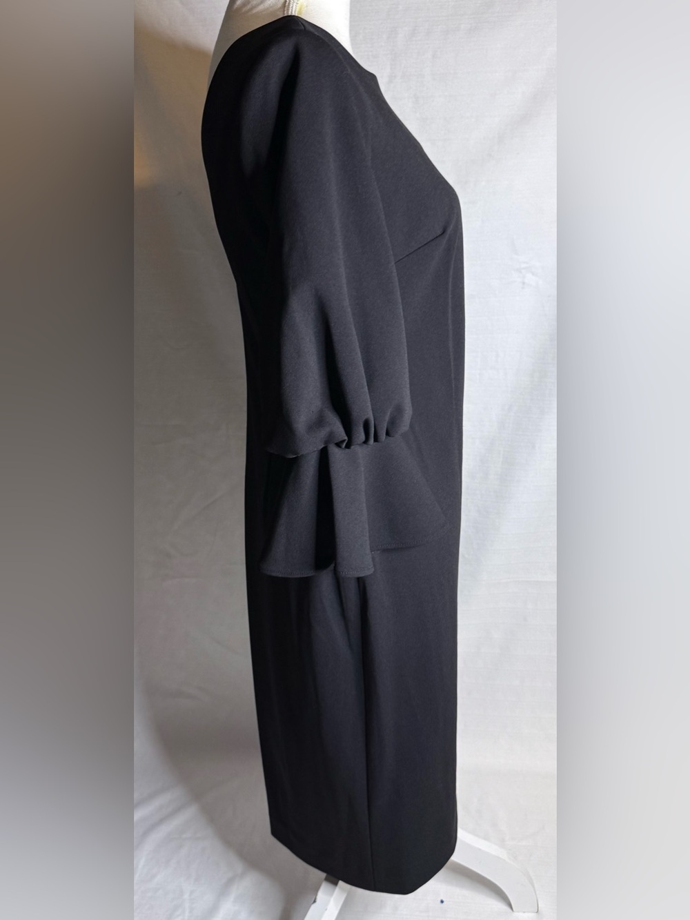Calvin Klein Women’s Bell Sleeve Sheath Midi Dress Black 6 New - Picture 5 of 11